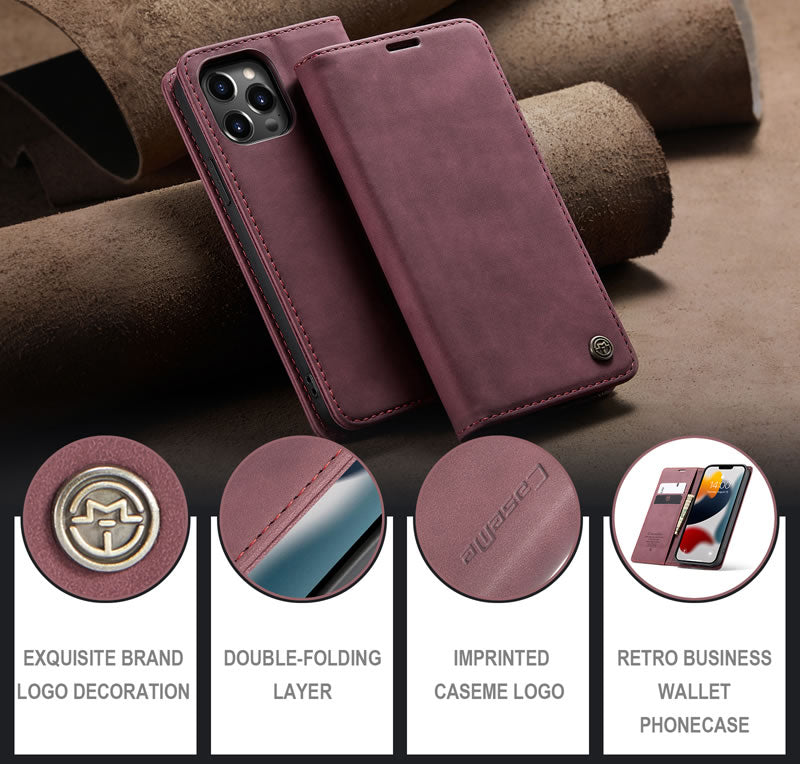 CaseMe iPhone 13 Pro Flip Wallet Case