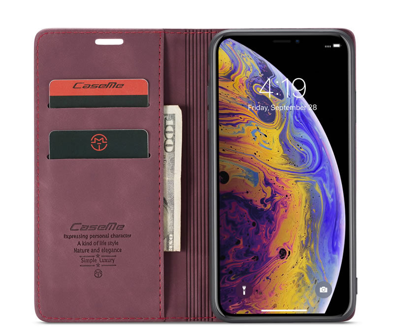 CaseMe Flip Wallet For iPhone XS