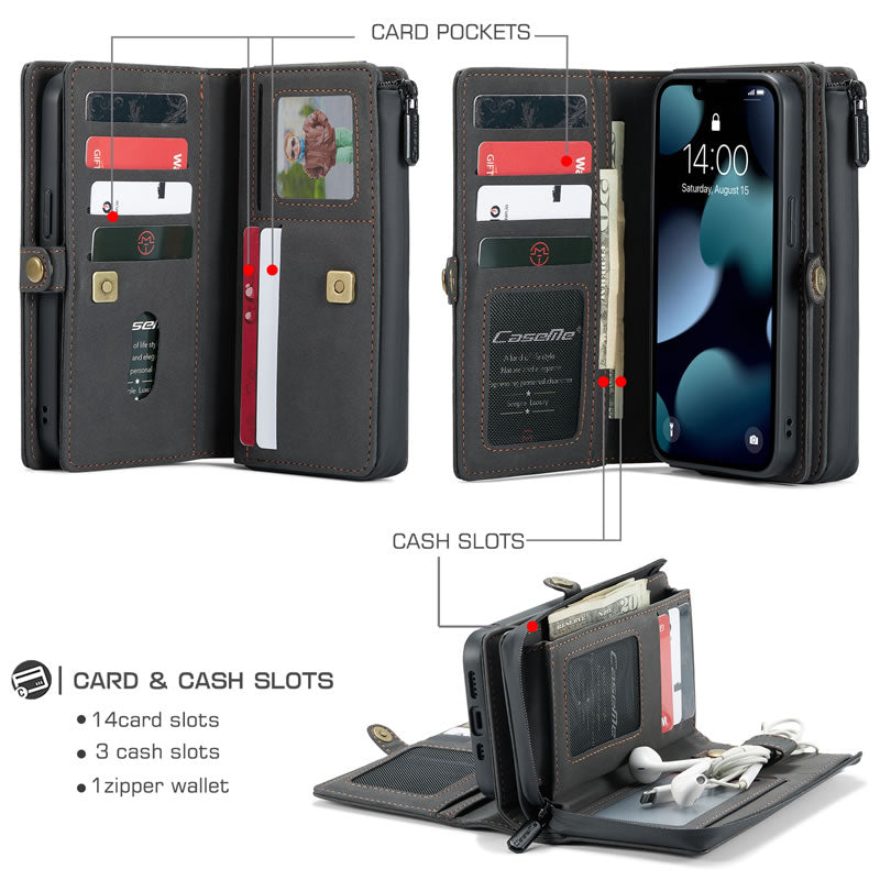 CaseMe iPhone 13 Mini Premium Flip Wallet Case