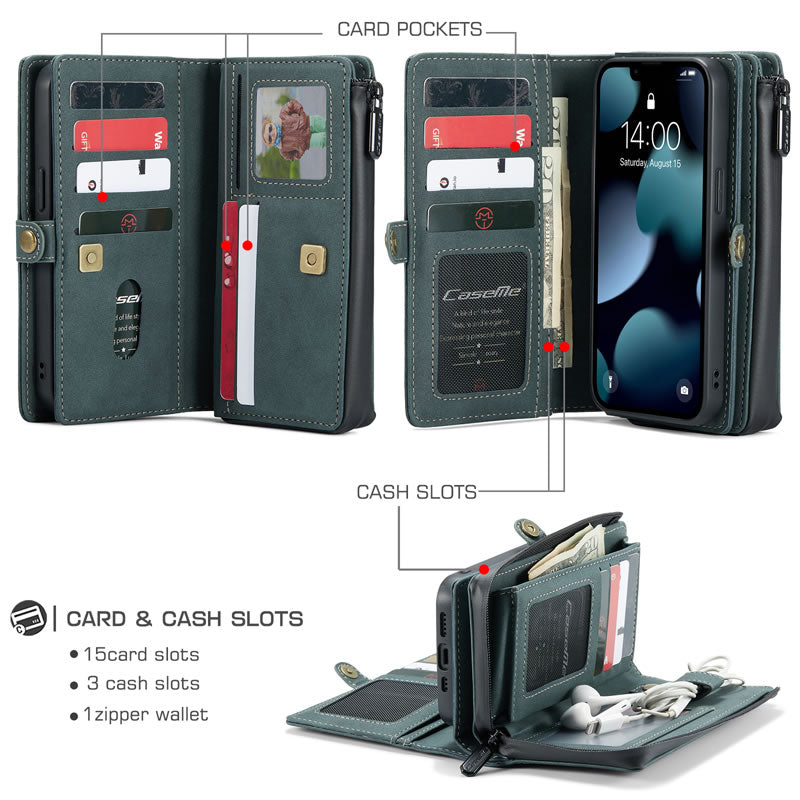 CaseMe iPhone 13 Pro Premium Flip Wallet Case